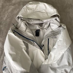Gray & White Jacket - The North Face